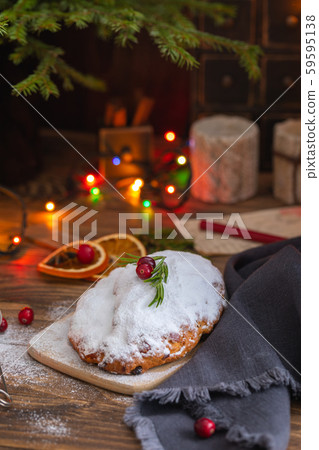 Traditional Christmas German cake Stollen with 59595138