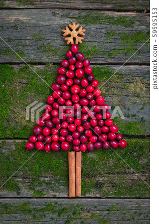 Christmas tree shaped fresh cranberries with 59595153