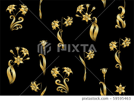 Narcissus. Seamless pattern, background. 59595463