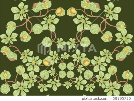 Hazelnut. Decorative motif. Seamless pattern Hazelnut. Decorative motif. Seamless pattern 59595730