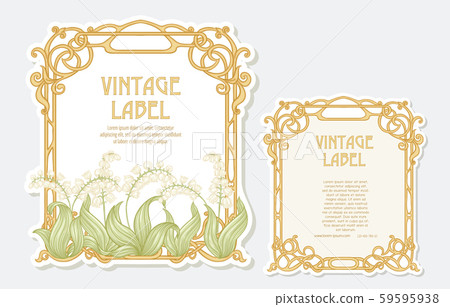 Lily of the valley. Set of 2 labels, 59595938