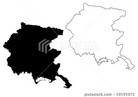 Friuli-Venezia Giulia map vector.. 59595972