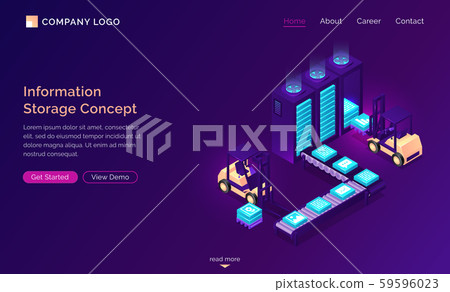 Information storage isometric concept, technology 59596023