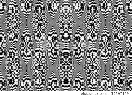 Seamless geometric op art pattern. Lines texture. Seamless geometric op art pattern. Lines texture. 59597599