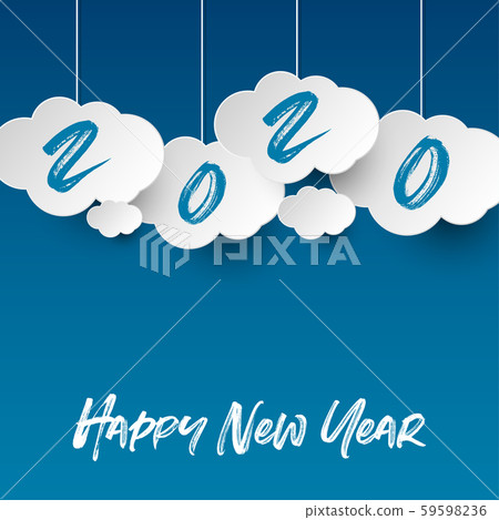 Happy new year 2020 . Greetings card. abstract Happy new year 2020 . Greetings card. abstract 59598236