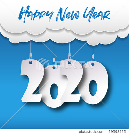 Happy new year 2020 . Greetings card. abstract Happy new year 2020 . Greetings card. abstract 59598255