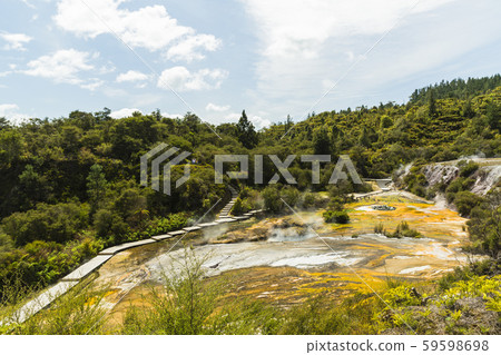 New Zealand Orakei Korako Geothermal Park & Cave Scenery 59598698