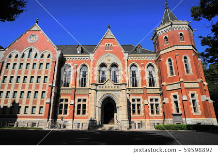 港區10月慶應義University大學圖書館舊樓，磚瓦房 59598892