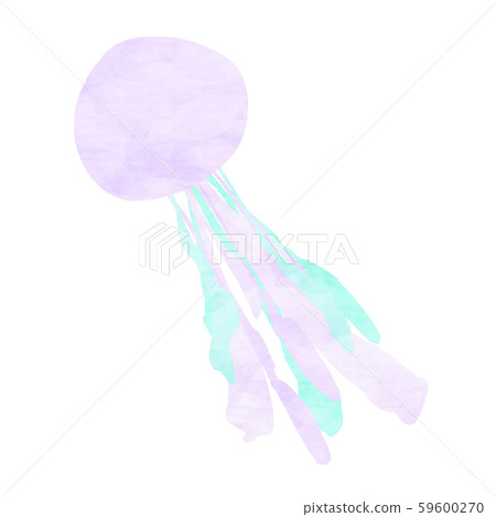 White and light blue jellyfish White and light blue jellyfish 59600270