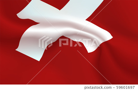 Background Switzerland Flag in folds 59601697