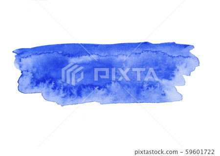 Blue wide watercolor brushstroke backdrop 59601722