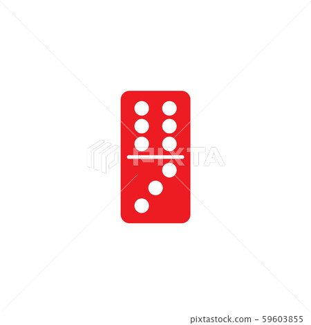 red dominoes vector symbol 59603855