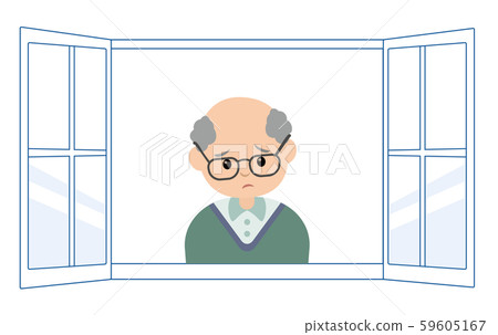 Senior man worried 59605167