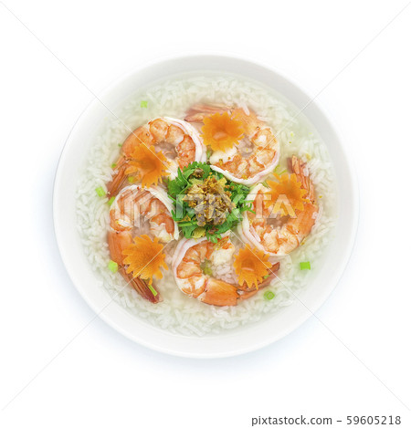 Rice Porridge boiled with Shrimps 59605218