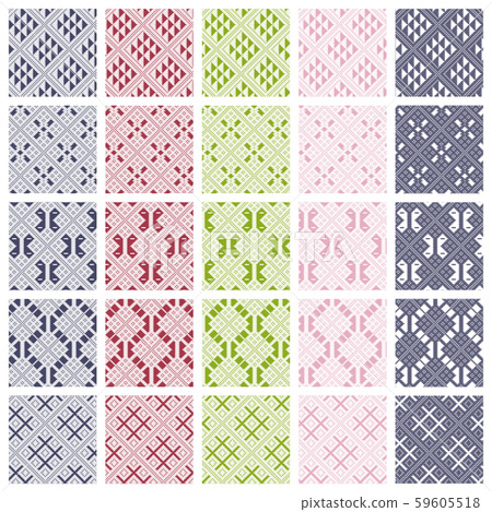 Tsugaru kogin生魚片瓷磚圖案 59605518