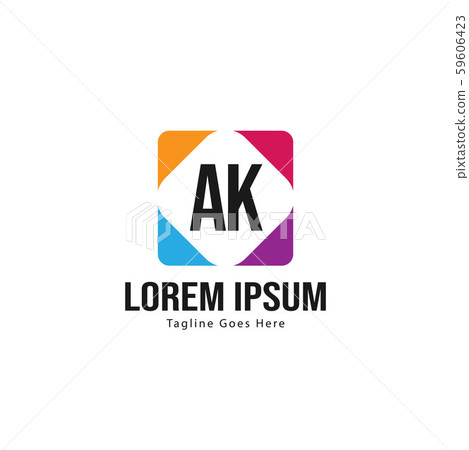 AK Logo Design Business Typography Vector Template. Creative Linked Letter AK  Logo Template. AK Font Type Logo Stock Vector - Illustration of graphic,  sign: 195524321