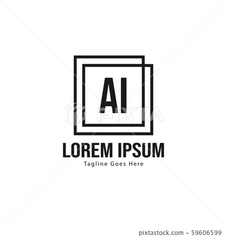 AI Letter Logo Design. Creative Modern AI Letters - Stock Illustration ...