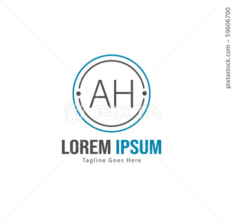 AH Letter Logo Design. Creative Modern AH Letters - Stock Illustration ...