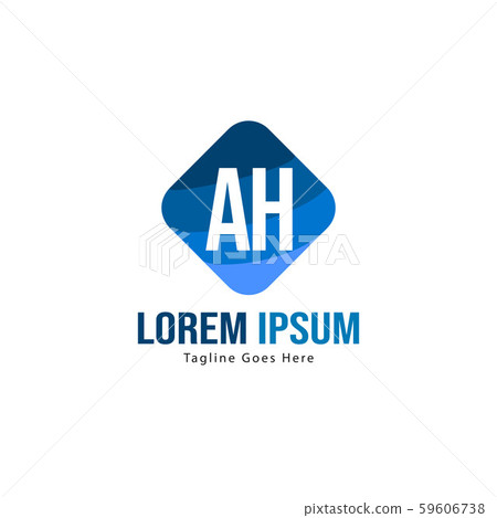 AH Letter Logo Design. Creative Modern AH Letters - Stock Illustration ...