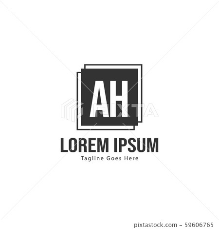 AH Letter Logo Design. Creative Modern AH Letters - Stock Illustration ...