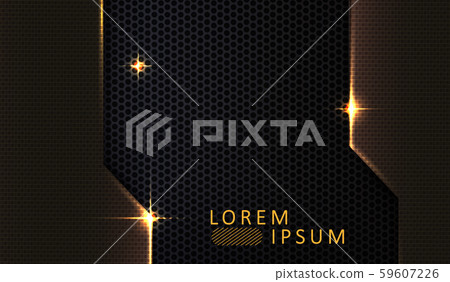Abstract geometric background with brown texture frame and glitter 59607226