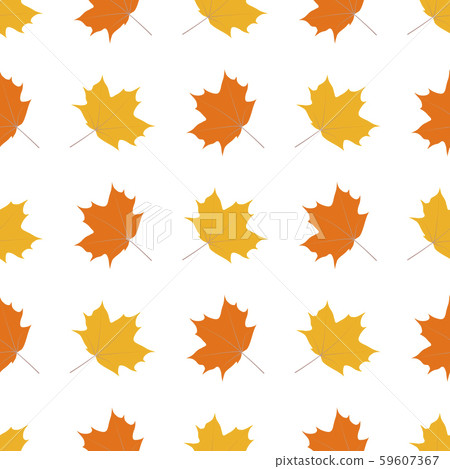 Seamless vector pattern with autumn leaves on a Seamless vector pattern with autumn leaves on a 59607367
