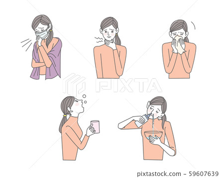 Throat cold 59607639