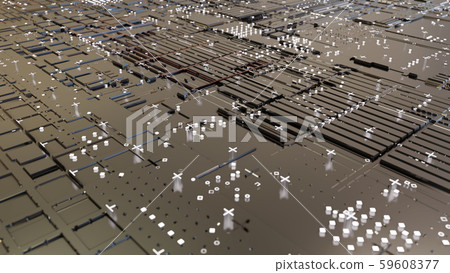 Abstract Central Computer Processors Concept. 3D illustration Abstract Central Computer Processors Concept. 3D illustration 59608377