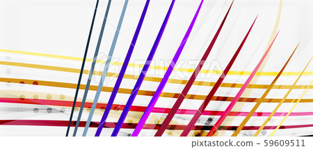 Trendy color stripes lines wave, great design for any purposes. Vector line pattern. Vector 59609511