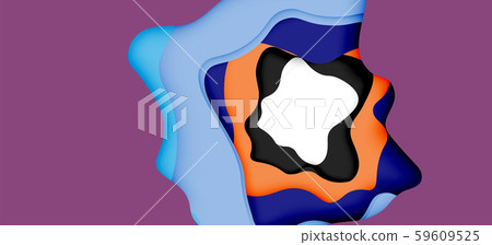 Abstract cut out abstract waves for web design. Color geometric pattern. Vector abstract geometric Abstract cut out abstract waves for web design. Color geometric pattern. Vector abstract geometric 59609525