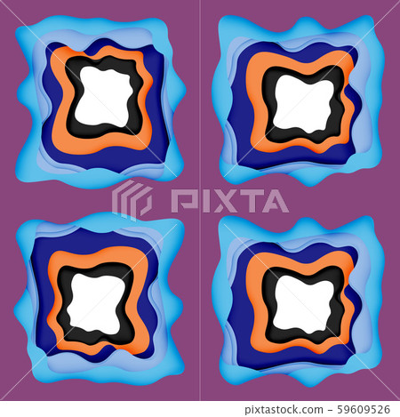Abstract cut out abstract waves for web design. Color geometric pattern. Vector abstract geometric Abstract cut out abstract waves for web design. Color geometric pattern. Vector abstract geometric 59609526