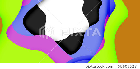 Abstract geometric pattern. 3d paper layers cut out colorful wave background. Origami cut out Abstract geometric pattern. 3d paper layers cut out colorful wave background. Origami cut out 59609528