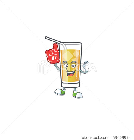 Apple cider cartoon with mascot character foam finger 59609934