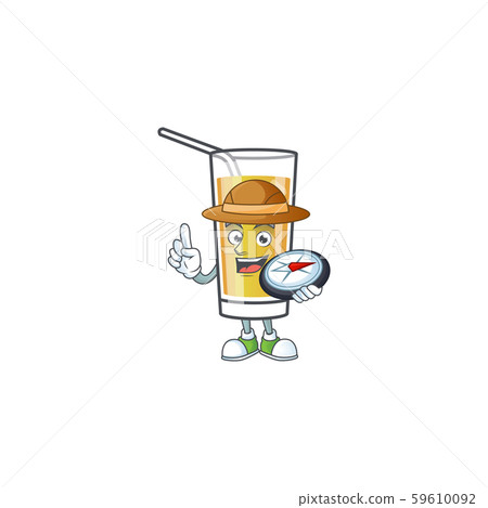 Character holding compass in the apple cider cartoon Character holding compass in the apple cider cartoon 59610092