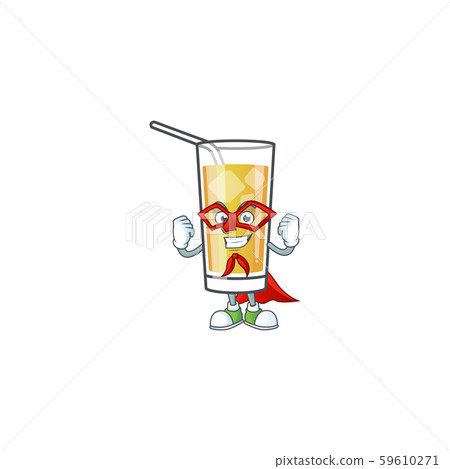 Cartoon apple cider with the character super hero Cartoon apple cider with the character super hero 59610271