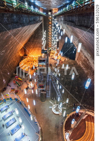 Hall of Salt Mine Salina Turda museum Hall of Salt Mine Salina Turda museum 59611029