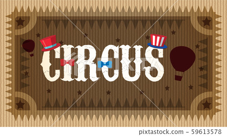 Brown Circus Banner And Hat Stock Illustration 59613578 Pixta