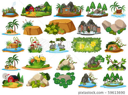 Set of different plants and landscapes Set of different plants and landscapes 59613690
