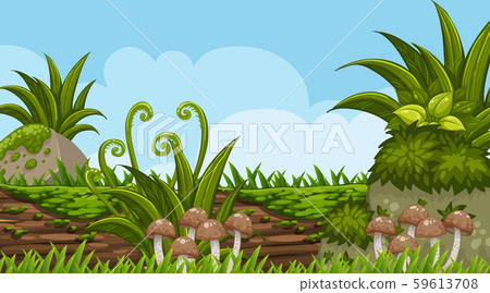 Background design of landscape with log and Background design of landscape with log and 59613708