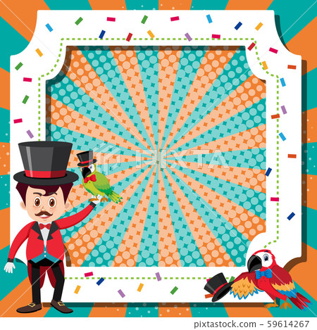 Frame template design with ring master and parrot 59614267