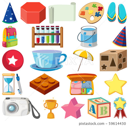 Set of isolated objects theme stationeries Set of isolated objects theme stationeries 59614430