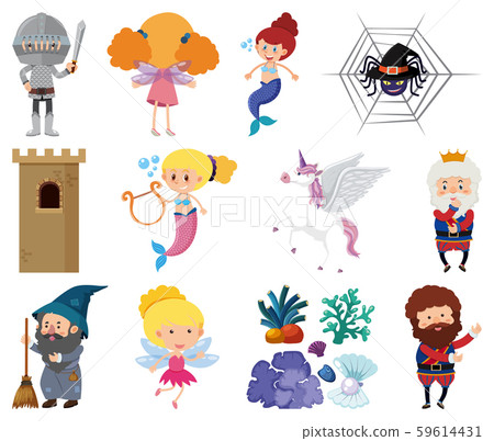 Set of isolated objects theme fairytale Set of isolated objects theme fairytale 59614431