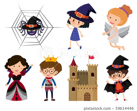 Set of isolated objects theme halloween 59614446