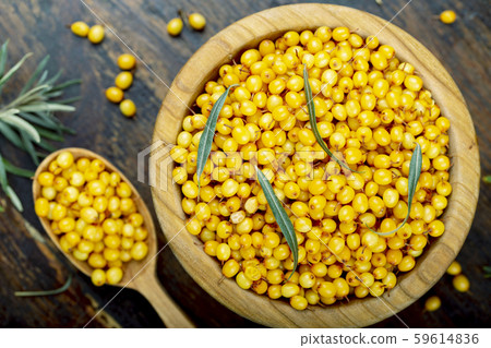 raw sea buckthorn top view raw sea buckthorn top view 59614836