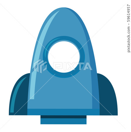 Isolated spaceship in blue color Isolated spaceship in blue color 59614957