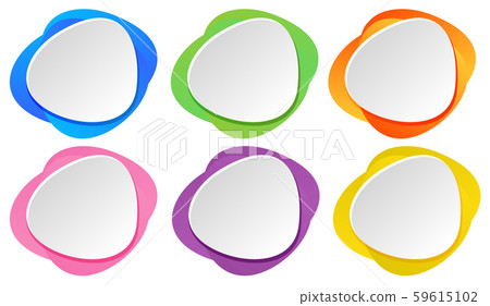 Six Different Colour Pattern on White Background 59615102