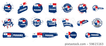 Panama flag, vector illustration on a white background Panama flag, vector illustration on a white background 59615163