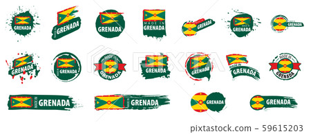 Grenada flag, vector illustration on a white background 59615203