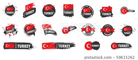 Turkey flag, vector illustration on a white background Turkey flag, vector illustration on a white background 59615262