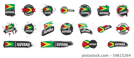 Guyana flag, vector illustration on a white background 59615264